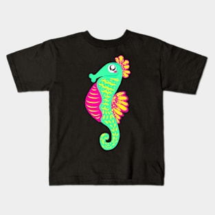 Seahorse Early Swimmer Mermaid Swimming Kids T-Shirt